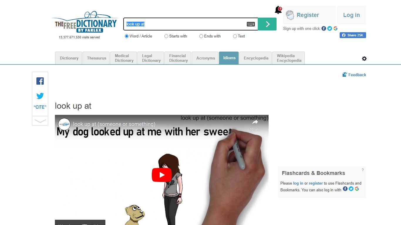 Look up at - Idioms by The Free Dictionary