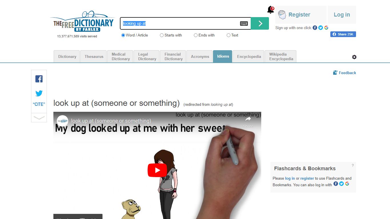 Looking up at - Idioms by The Free Dictionary